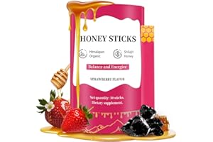 WIGTHVOY Shilajit Honey Sticks for Women - Strawberry Flavor | Hormone Balance & Natural Energy Booster with Ashwagandha & Saffron | Immune Support, Mental Clarity | 30 Sticks Pack