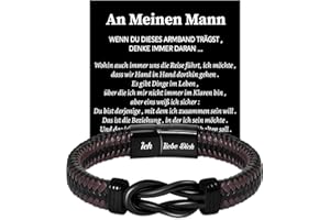 Coldbling Ich Liebe Dich Geschenke für Männer, An Meinen Sohn Papa Mann Armband Weihnachten Geburtstag Liebes Valentinstag Jahrestag Geschenk für Ihn Freund Ehemann Sohn Vater Lederarmband