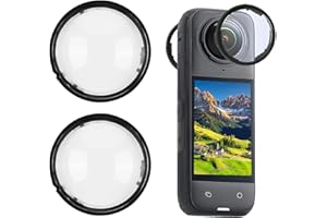 SELURK Protezioni Lenti Premium compatible con Insta 360 one X4 – Kit Protezione Obiettivo, Superficie Impermeabile, Antigraffio e Antipolvere, Accessori Fotocamera Sportiva, Alta Trasparenza