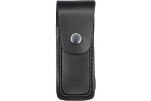 VlaMiTex Funda de Piel para Navajas Cuchillo de Bolsillo Supervivencia Multitool Multiherramienta Herramienta Nergo (18,5 x 3,5 x 2,2 cm - M23)