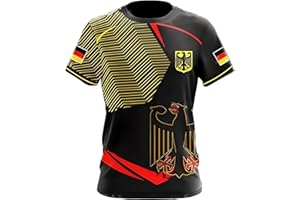 YuanDiann 2024 European Football Cup T Shirts Germany Fans Cheer On Sport Casual Mens Womens National Flag Printing Short Sleeve Round Neck Breathable Quick Dry Tee Shirt