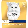 GOURMET Gold Senior 7+ Pate Fish Wet Cat Food 8x85g (Pack of 6)