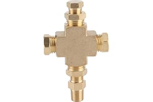 Tomotato Öl Temperatur Manometer Sensoradapter, hochwertiger Messing Sensoradapter für Öldruck und Öltemperatur, 1/8 Zoll-27 NPT und 1/4 Zoll-18 NPT, kompakt