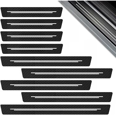 Protège-portières CARTREND Unitec 84630 - Lot De 2 Bandes Noires Avec Réflecteurs - Fixation Clip - 2