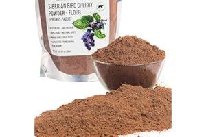 SIBERIAN GREEN Auténtico Polvo de Cereza Silvestre Siberiana (Harina), Sin Gluten, Cosechado Naturalmente Crudo 300gr Región de Altai Silvestre