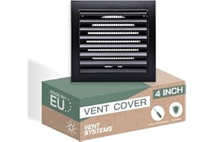 Vent Systems Ø 100 mm – wymiary zewnętrzne 148 x 153 mm, antracytowa osłona szczeliny wentylacyjnej do suszarek, otworów wentylacyjnych i rury wylotowej, nadaje się do użytku na zewnątrz