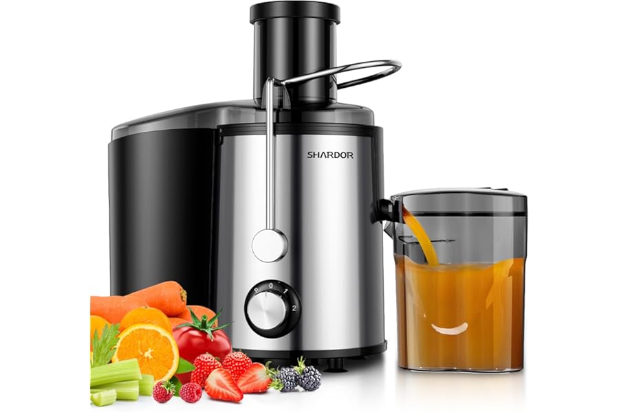 Juicer Machines, 800W Juicers with 3 Speed Control for Fruit and Vegetables,Higher Juice Yield Extractor Machine, Stainless Steel Centrifugal Juicers