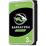 Seagate BarraCuda, 3 TB, Hard Disk Interno, SATA da 6 GBit/s, 3,5", 7.200 RPM, Cache da 64 MB per PC Desktop (ST3000DM007)