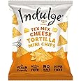 Indulge Tortilla Mini Chips - Tex Mex Cheese Flavour, Gluten Free, Low Salt, Low Fat, Nut Free, Vegan, 20g x 20 Bags (20g (Pack of 20), Tex Mex Cheese)