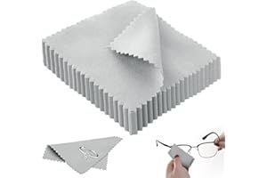 COZEVDNT 20 Pcs Jewelry Cleaning Cloth, Silver Polishing Cloth, Double Sided Polishing Cloth, Jewelry Wipe Cloth, for Pearl, Gold, Silver, Platinum Jewelry (Grey-8 x 8CM)