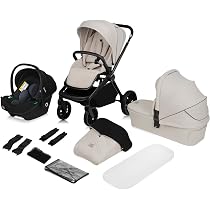 Poussette 3en1 LIONELO MERIL - Nacelle, Siège Auto, 0-48mois, Roues Tout-Terrain