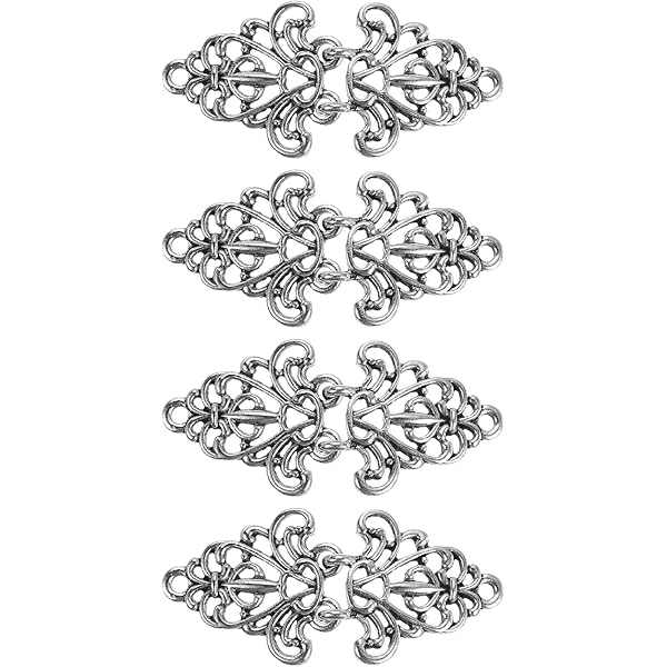 KJDAL-Agrafe De Cape,2 Pièces En Alliage Vintage Clips De Pull Retro Boucles De Cardigan A Coudre Pour Vetements Robe Col Chale Broches Et Epingles Style 1