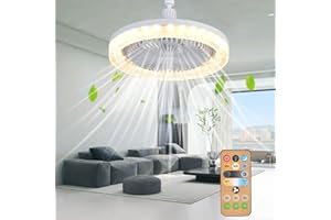 Shengruili Lámpara Ventilador,Ventilator lampe,Luces de Ventilador de Techoventilador de Techo con Luz y Control Remoto,Luz De Techo LED Con ventilador