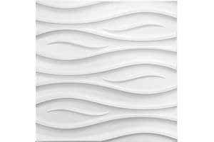 EURODECO 12 pièces 3D Panneaux muraux & Plafond, 50cm x 50cm en Plastique PVC, Mur 3D, Plafond 3D, revêtement Mural, Salle de Jeux, 3m² - 1mm d'épaisseur