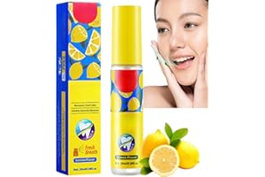 RUOJIAR Mouth Spray,Mouth Freshener,Refreshing and Moisturizing,Breath Freshener,Bad Breath Treatment for Adults,Oral Care Spray for Mouth,Prevents Dry Mouth and Bad Breath,Fresh Drops(20ml Lemon Flavor)