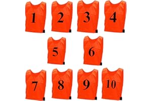 Minni Rossa Kids Boys Numbered Football Sports Bibs Adults 10x Rugby Training Vests Junior S - L/Xl