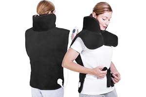 sinnlein Elektryczna poduszka grzewcza do pleców na szyję ramion | Ogrzewanie pleców z automatycznym wyłączaniem i 6 poziomów temperatury