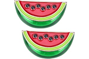 DEARMAMY Watermelon Enamel Pin: 2Pcs Cute Enamel Pins - Fruit Shaped Cartoon Brooch Pin for Summer Birthday Lapel Collar Accessories Bags