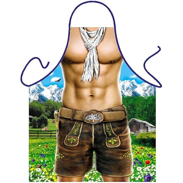 PYRUVAE Muskelmann-Grillschürze – Lustig & Wasserdicht | Für Grillparty & Cosplay