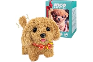 Pipihome Realistic Robot Puppy, Walking Dog Toys for Kids, Interactive Plush Toy Dogs, Barking, Tail Wagging Robot Dog That Act Like Real Dogs, Christmas Birthday Gifts for Boys Girls