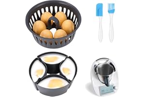 ZAXIVA Eierkocher und Pochierte Eier Form für Thermomix Zubehör, Kompatibel mit Thermomix TM6 TM7 TM31 Zubehör, BPA-Frei, für 4 Pochierte Eier und 6 Gekochte Eier, Multifunktionales Küchenzubehör für Brunch