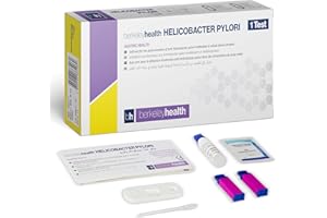 Kit de Test Rapide Helicobacter Pylori de Berkeley Health | Détection des Anticorps Anti-Helicobacter Pylori dans des Échantillons de Sang Complet, Résultats Rapides avecune Précision de 87% | 1 Test