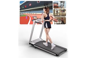 DeerRun Cinta de Correr Plegable, Treadmill Inclinada Apta para Dispositivos de Alta Tecnología, Corredora 158KG Capacidad de Peso, Máquina de Correr con Entrenador AI y Juego Multi-Corredor