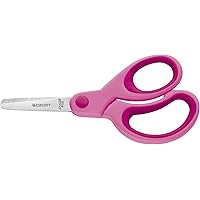 Westcott E-21580 00 Softgrip Kids Kinderschere für Rechtshänder, 13 cm, runde Spitze, pink