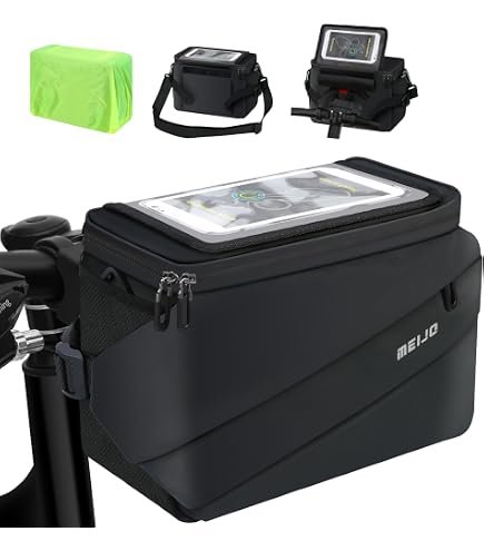 Accessoire Vélo électrique Sacoche Guidon Vélo FINEW 6L Étanche - Support Téléphone Réglable - Pour VAE & Vélo Classique Sacoche étanche