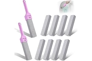 Pmueuff Pietra 10 pezzi Pomice Wc, Pietra Puliceramica, Cleaning Block con 2 Manici Rimozione Dello Sporco per WC, lavandino, Vasca da Bagno, lavabo