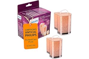RO Linea Blanca ® Cartucho Antical Universal Pack 2 Unidades Ref 423902178460 GC002/00 Compatible Con Philips PerfectCare Pure Series GC7600 GC7620 GC7635 GC7640 Reduce Cal 99% Protege Caldera