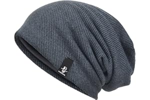 VECRY Męskie Czapka Slouch Czapka z Czaszką Długie Workowate Kapelusze Czapki Zimowe Letnie