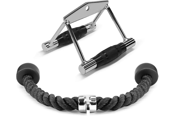 Yes4All 68,6 et 91,4 cm corde triceps avec 4 couleurs, corde musculation fitness, accessoires de musculation, sport accessoires entrainement, poignee tirage