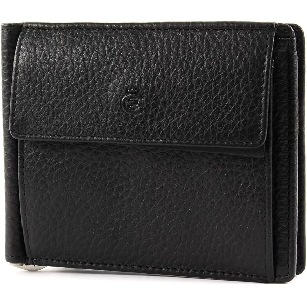 Esquire Fermasoldi In Pelle Con Protezione RFID – Portafoglio Elegante – Nero, 12x10 Cm - 4