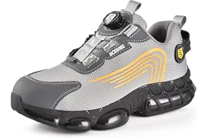 JACKSHIBO Steel Toe Cap Trainers Safety Trainers Men Womens Lightweight Puncture Resistant Safety Shoes Non Slip Work Trainers