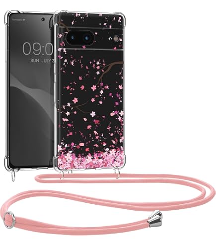 YAMCCCSE Handyhülle Mit Umhängekette Für Google Pixel 7 Pro – Transparent, 150 Cm Verstellbar, Regenbogen-Design