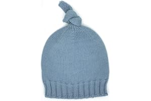 MICU MICU Gorro Bebé Recién Nacido de Punto, Talla 0-6 Meses, Extra Suave y Cálido, 100% Algodón Orgánico, Gorro Primera Puesta Bebé Nudo