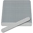 Flowery Disposable Nail File Cushion Core 100/180 Grit, Silver, Pack of 100