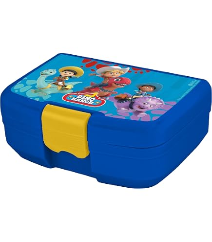Step By Step Lunch Box Dino Life 0.9L Nero - Contenitore Per Scuola Con Divisorio, Lavabile In Lavastoviglie, Senza BPA