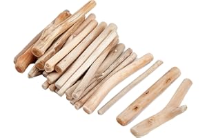 AMIJOUX Rami di Legno Naturale per L'Artigianato Driftwood Incompiuto in Legno per Artigianato Artistico Fai da Te Forniture Artistiche in Legno Bastone in Legno Galleggiante per Decorazioni per FES