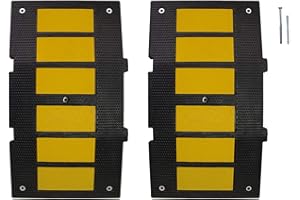 PAL FERRETERÍA INDUSTRIAL PAL | Banda reductora de velocidad de caucho 900x500x50mm. Badén reductor de velocidad de calle (2- Bandas reducturas + Tornillería)