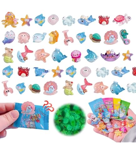 Lot De 50 Mini Animaux En Résine – 15 Styles Variés (canard, Tortue, Baleine, Crabe, Etc.) – Déco Aquarium, Jardin Et Paysage Miniature