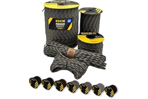 EdcX Paracord 4mm, 20+ Military Colors (15m, 30m, 50m, 100m, 300m) | Ideal for Camping, Survival, Outdoor, Crafting, DIY | 100% Nylon Rope 4mm | Tactical Cord 550 Type III