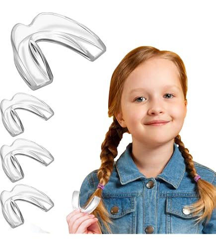 Paradenti Per Bambini EasterCare (5-10 Anni) – Confezione Da 4 Con Custodia, Antibruxismo E Protettore Dentale