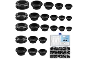 MUZHUPGUZ 92 Stück Gummitüllen Set, Kabeldurchführung Wasserdichte Gummistopfen, Kabeltülle Durchgangstüllen Gummitülle Kit, Gummi Kabeldurchführungen für Draht und Kabelschutz Leiterdichtung Rings