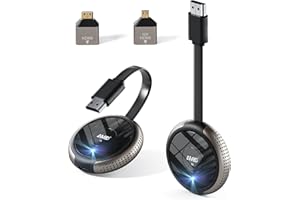 Wireless HDMI Transmitter and Receiver 4K, 5G HDMI Extender Radio Übertragung unterstützt 8 TXs bis 1RX, HDMI Funkübertragung für Streaming Video Audio File von, Laptop, PC zu HDTV, Projektor