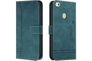 QIWEIQING Funda para Huawei P8 Lite 2017, Funda Libro Huawei P8 Lite 2017 New Edition, Funda Móvil Huawei P9 Lite Magnético Carcasa para Huawei P8 Lite 2017 Funda con Tapa Green HX