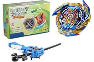 Netoke Toupie Bey Burst Turbo 4D Combinaison, Set avec Lanceur De Jeu Metal Fusion, Jouets Classiques Enfants Cadeau, Modèle: B-163