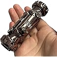 LIZHUANYING Novelty Deformation Fidget Toy with Launch Function Alloy EDC Fidget Spinner Creative Anti-Anxiety Toy Office Toy for Keep Focus & Relief Stress (Tungsten Steel Color)