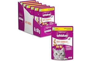 Whiskas Anti-Hairball con Pollo 6x50g